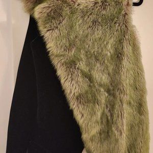 $ 460 HACHE fur velvet vest size 42 womens vest jacket faux fur